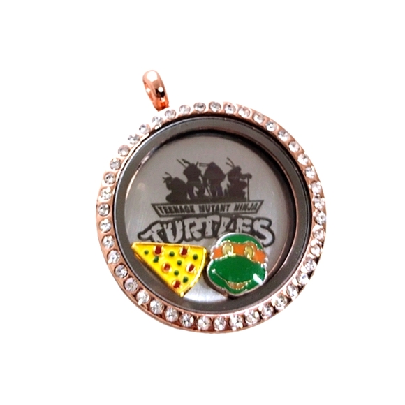 TMNT Theme Stainless Steel Locket - Picture 2 of 4